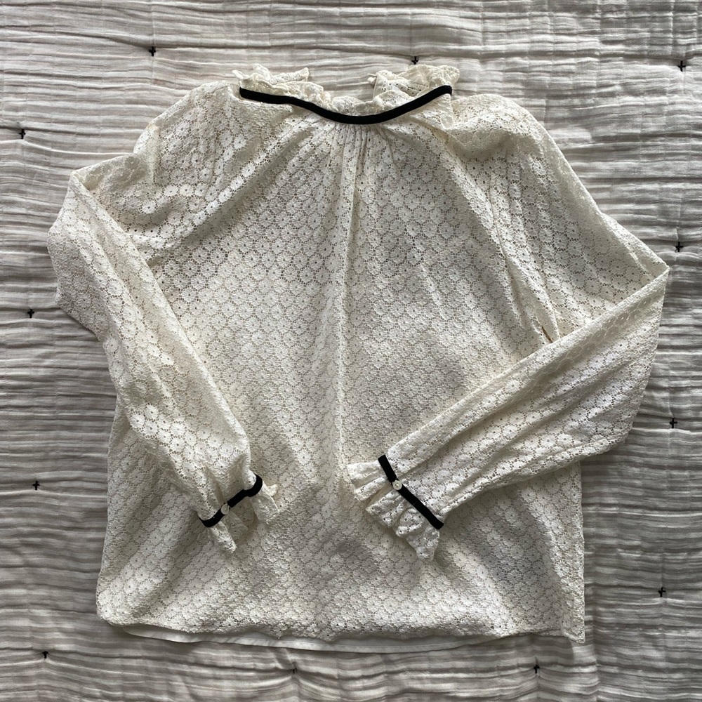 Gap Lace White Blouse Large